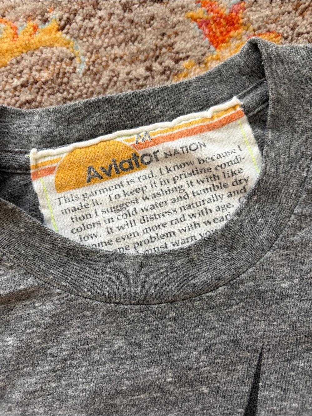 Aviator Nation Gray Lightning Bolt Short Sleeve Tee - Picture 4 of 5